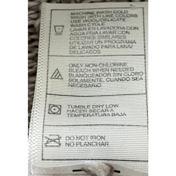 JUST MY SIZE (JMS) LONG SLEEVE BUTTON-UP KNIT SWEATER, 2X, TAN, WIDE COLLAR - Picture 10 of 10